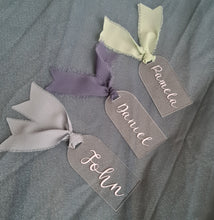 Load image into Gallery viewer, Personalised acrylic tag, custom wedding, event badge – Plain colour

