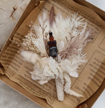 Load image into Gallery viewer, Unique Jack Daniels whiskey Boho preserved flowers buttonhole – Wedding, school formal
