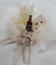 Load image into Gallery viewer, Fancy Jack Daniels whiskey Boho preserved flowers buttonhole – Wedding, School formal
