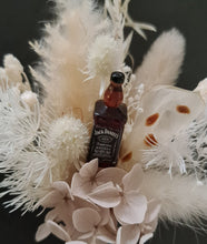 Load image into Gallery viewer, Fancy Jack Daniels whiskey Boho preserved flowers buttonhole – Wedding, School formal
