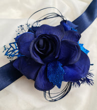 Load image into Gallery viewer, Dark Blue Glitter Corsage AB1162 - School formal, prom, graduation, wedding
