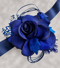 Load image into Gallery viewer, Dark Blue Glitter Corsage AB1162 - School formal, prom, graduation, wedding
