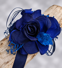 Load image into Gallery viewer, Dark Blue Glitter Corsage AB1162 - School formal, prom, graduation, wedding
