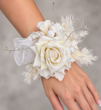 Load image into Gallery viewer, Off White Everlasting Flowers Corsage AB1163 - School formal, prom, graduation, wedding
