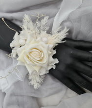 Load image into Gallery viewer, Off White Everlasting Flowers Corsage AB1163 - School formal, prom, graduation, wedding
