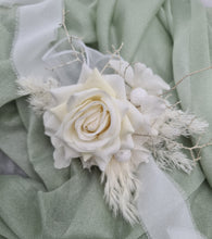 Load image into Gallery viewer, Off White Everlasting Flowers Corsage AB1163 - School formal, prom, graduation, wedding
