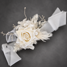 Load image into Gallery viewer, Off White Everlasting Flowers Corsage AB1163 - School formal, prom, graduation, wedding
