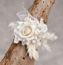 Load image into Gallery viewer, Off White Everlasting Flowers Corsage AB1163 - School formal, prom, graduation, wedding
