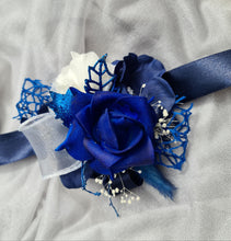 Load image into Gallery viewer, Dark Blue Glitter Corsage AB1164 - School formal, prom, graduation, wedding
