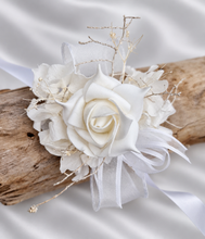 Load image into Gallery viewer, Off White Everlasting Flowers Corsage AB1165 - School formal, prom, graduation, wedding

