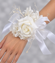 Load image into Gallery viewer, Off White Everlasting Flowers Corsage AB1165 - School formal, prom, graduation, wedding
