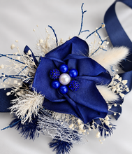 Load image into Gallery viewer, Dark Blue Glitter Corsage AB1166 - School formal, prom, graduation, wedding
