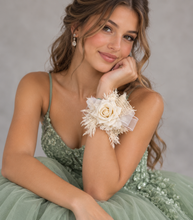 Load image into Gallery viewer, Off White Everlasting Flowers Corsage AB1167 - School formal, prom, graduation, wedding
