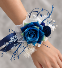 Load image into Gallery viewer, Dark Blue &amp; Green Corsage AB1168 - School formal, prom, graduation, wedding
