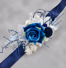 Load image into Gallery viewer, Dark Blue &amp; Green Corsage AB1168 - School formal, prom, graduation, wedding
