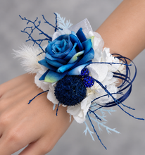 Load image into Gallery viewer, Dark Blue &amp; Green Corsage AB1168 - School formal, prom, graduation, wedding

