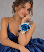 Load image into Gallery viewer, Dark Blue &amp; Green Corsage AB1168 - School formal, prom, graduation, wedding
