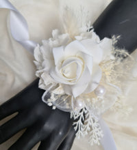 Load image into Gallery viewer, Off White Everlasting Flowers Corsage AB1169 - School formal, prom, graduation, wedding
