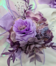 Load image into Gallery viewer, Purple violet corsage &amp; buttonhole set AB1175 - School formal, prom, graduation, wedding
