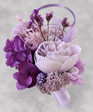 Load image into Gallery viewer, Purple violet peony corsage &amp; buttonhole set AB1176 - School formal, prom, graduation, wedding
