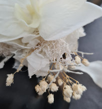 Load image into Gallery viewer, Real touch white orchid corsage &amp; buttonhole set AB1179 - School formal, prom, graduation, wedding
