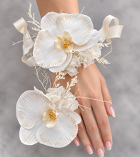 Load image into Gallery viewer, Real touch nude orchid corsage &amp; buttonhole set AB1180 - School formal, prom, graduation, wedding
