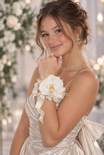 Load image into Gallery viewer, Real touch nude orchid corsage &amp; buttonhole set AB1180 - School formal, prom, graduation, wedding
