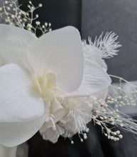 Load image into Gallery viewer, Real touch white orchid corsage &amp; buttonhole set AB1181 - School formal, prom, graduation, wedding
