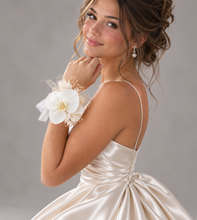 Load image into Gallery viewer, Real touch white orchid corsage &amp; buttonhole set AB1181 - School formal, prom, graduation, wedding
