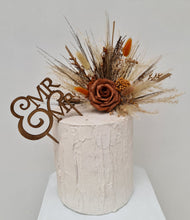 Load image into Gallery viewer, Fluffy orange / terracotta / neutral Cake topper
