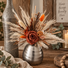 Load image into Gallery viewer, Fluffy orange / terracotta / neutral Cake topper
