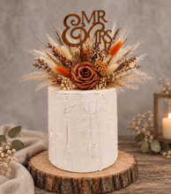 Load image into Gallery viewer, Fluffy orange / terracotta / neutral Cake topper
