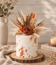 Load image into Gallery viewer, Fluffy orange / terracotta / neutral Cake topper

