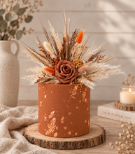 Load image into Gallery viewer, Fluffy orange / terracotta / neutral Cake topper
