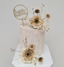 Load image into Gallery viewer, Champagne gold, white, neutral Double cake topper
