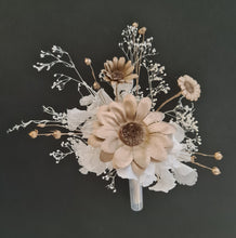 Load image into Gallery viewer, Champagne gold, white, neutral Double cake topper
