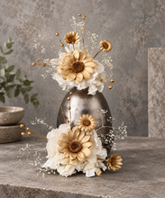Load image into Gallery viewer, Champagne gold, white, neutral Double cake topper
