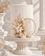 Load image into Gallery viewer, Handcrafted boho preserved flowers hoop / cake topper – 5inch

