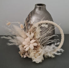 Load image into Gallery viewer, Handcrafted boho preserved flowers hoop / cake topper – 5inch
