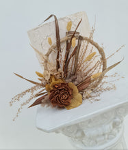Load image into Gallery viewer, Handcrafted copper mustard preserved flowers hoop / cake topper – 6inch
