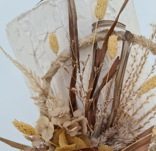 Load image into Gallery viewer, Handcrafted copper mustard preserved flowers hoop / cake topper – 6inch
