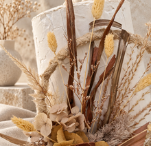 Load image into Gallery viewer, Handcrafted copper mustard preserved flowers hoop / cake topper – 6inch
