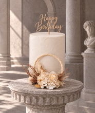Load image into Gallery viewer, Handcrafted boho daisy flowers hoop / cake topper – 5inch
