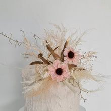 Load image into Gallery viewer, Champagne gold &amp; blush Floral Cake topper
