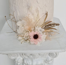 Load image into Gallery viewer, Champagne gold &amp; blush Floral Cake topper
