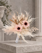 Load image into Gallery viewer, Champagne gold &amp; blush Floral Cake topper
