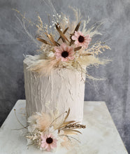 Load image into Gallery viewer, Champagne gold &amp; blush Floral Cake topper
