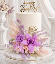 Load image into Gallery viewer, Violet, purple, blush Floral Cake Topper
