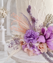 Load image into Gallery viewer, Violet, purple, blush Floral Cake Topper
