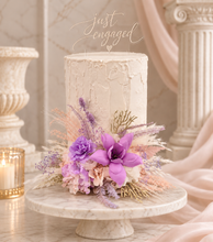 Load image into Gallery viewer, Violet, purple, blush Floral Cake Topper
